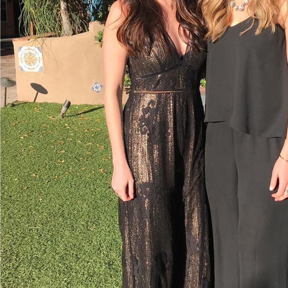 Sold - Lulus - Black / Gold jumpsuit
